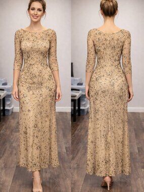 ✨ NWOT XUIBOL Sequin Lace Evening Dress Size XL – Elegant Formal Gown